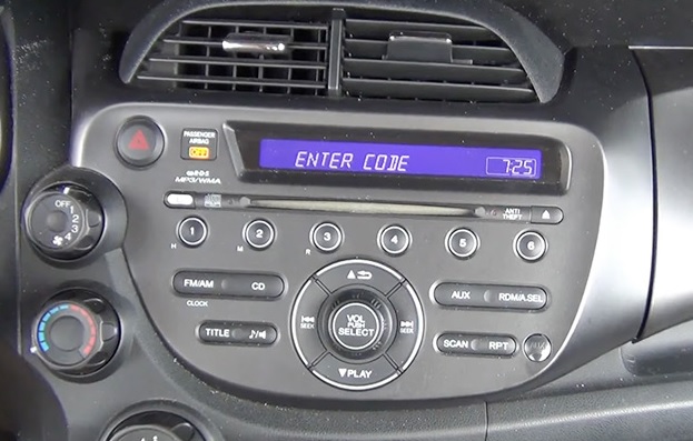 Honda radio code