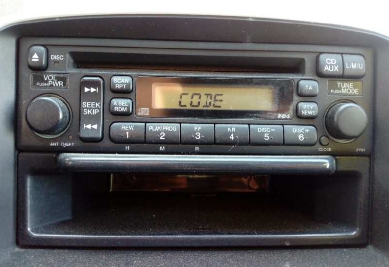 Enter CRV Radio Code