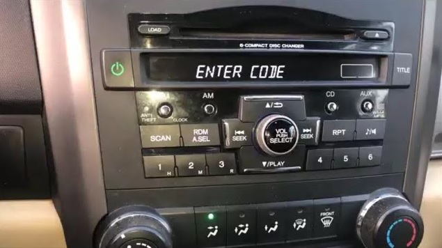 Honda CRV Radio Code