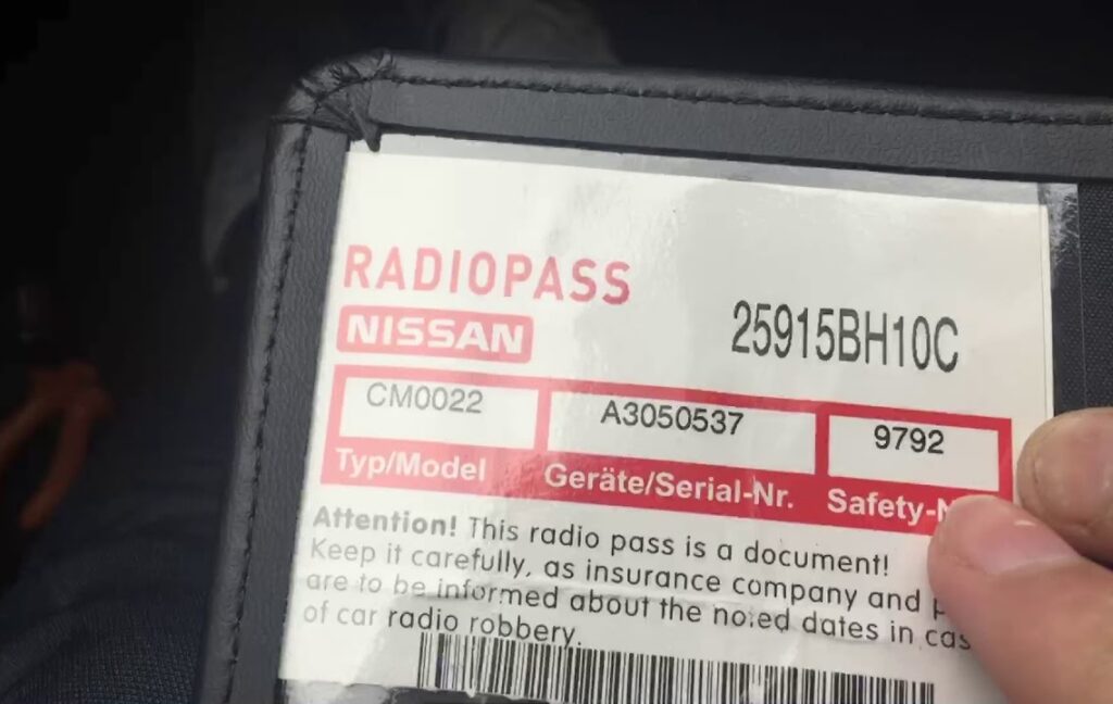 Nissan Qashqai Radio Code Generator