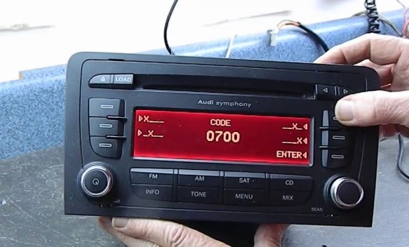 Enter Audi A3 Radio Code