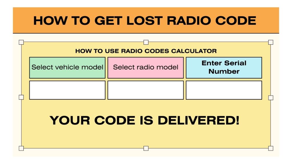 How to use radio codes calculator